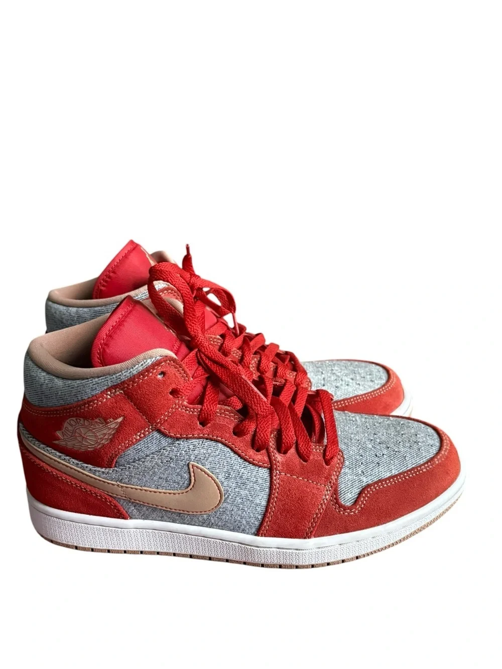 Air Jordan 1 Mid SE Denim Red DM4352-600 Men's  size 9.5